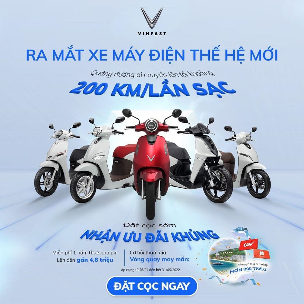 Các mẫu xe máy điện trang bị pin LFP mang lại hiệu suất di chuyển vượt trội