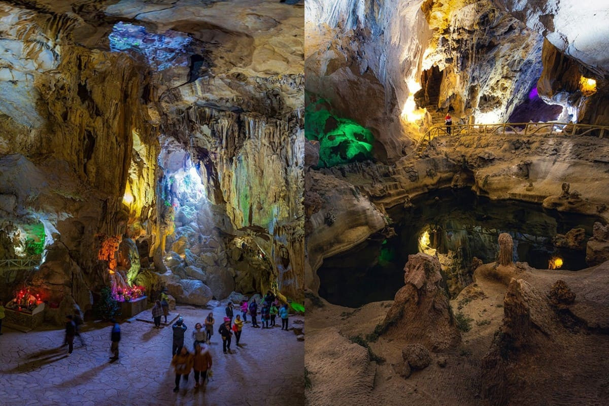 Hang động Tam Thanh kỳ vĩ với nhũ đá và tượng Phật bên trong