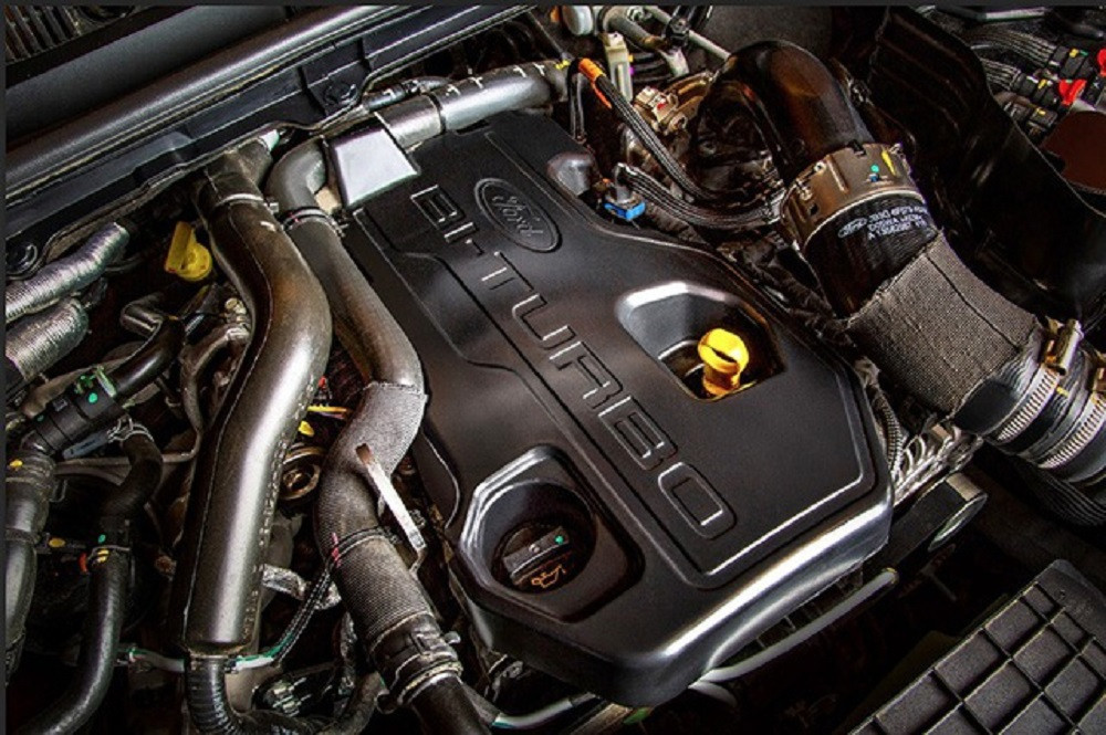 Hình ảnh cấu tạo bộ tăng áp tuần tự bi-turbo cho xe ô tô