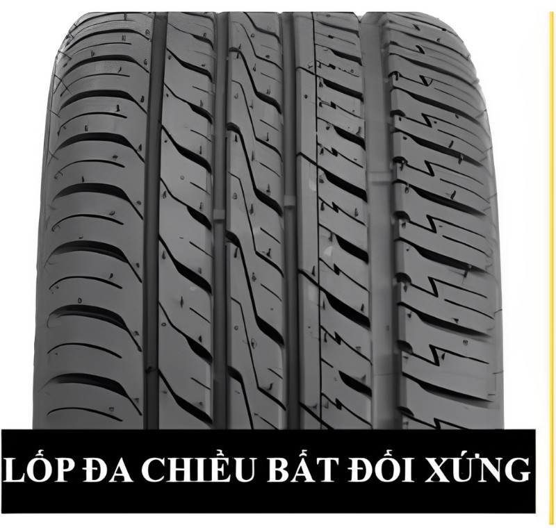 Lốp không đối xứng (lốp bất đối xứng) với mặt trong và mặt ngoài khác nhau