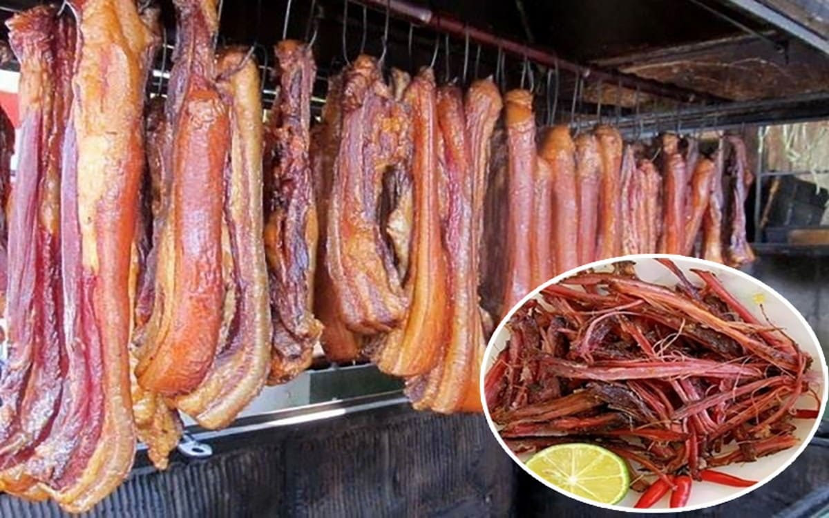 Thịt lợn gác bếp đậm vị