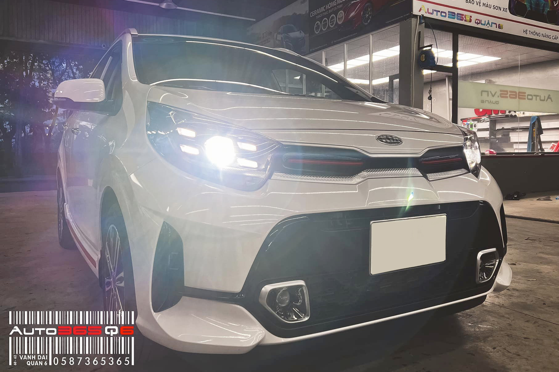 Tổng hợp nâng cấp đèn và phim cách nhiệt cho xe Kia Morning