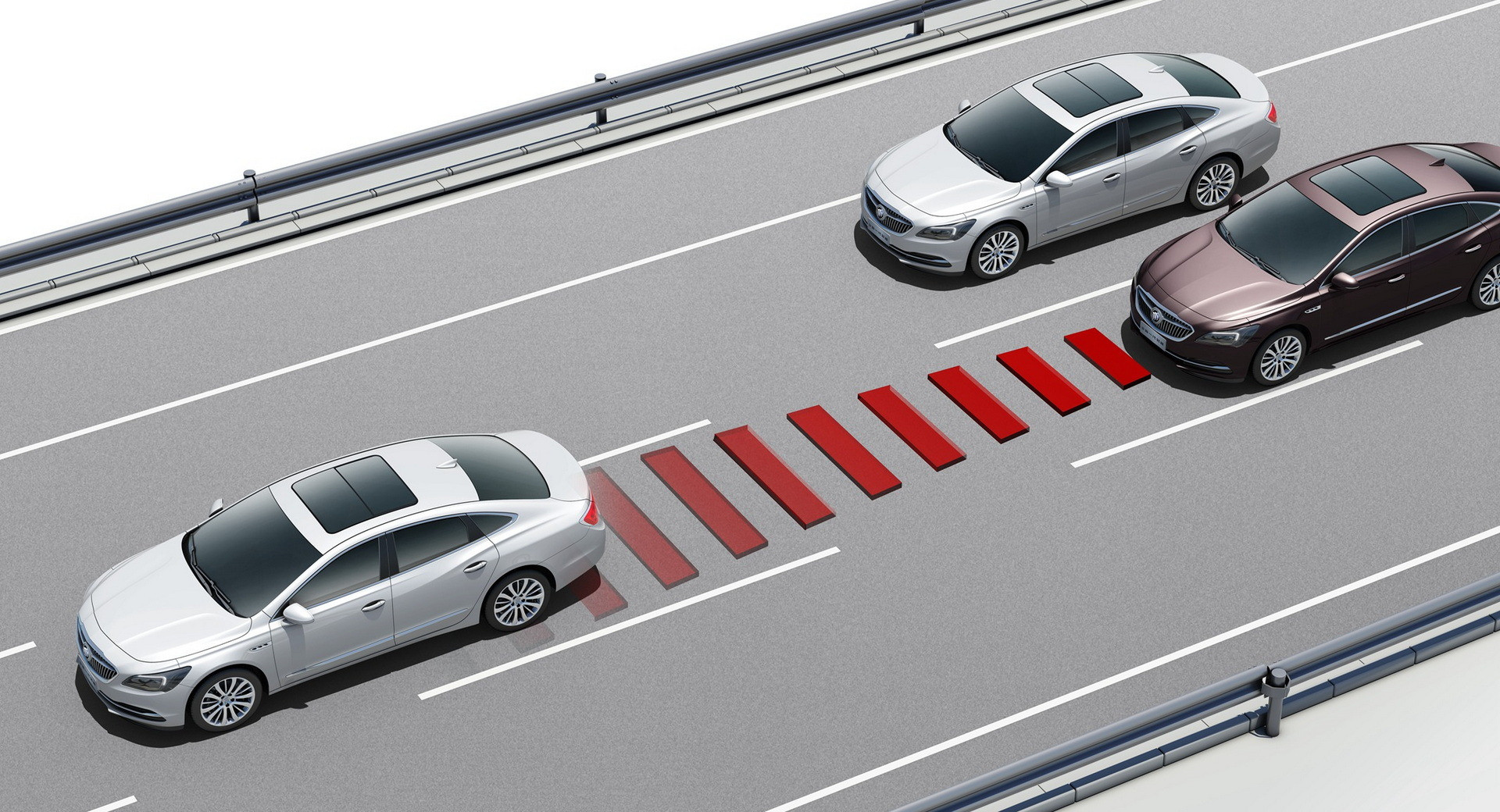 Vị trí các cảm biến radar và camera của hệ thống kiểm soát hành trình thích ứng