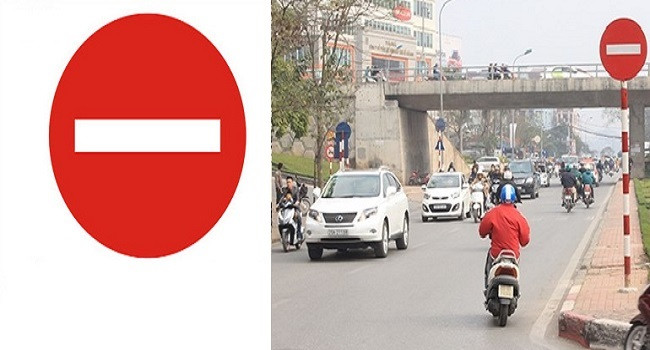 Biển báo cấm đi ngược chiều – một trong những biển báo cấm quan trọng