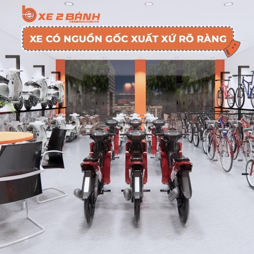 Cửa hàng trưng bày nhiều mẫu xe đạp học sinh Asama và xe đạp cào cào