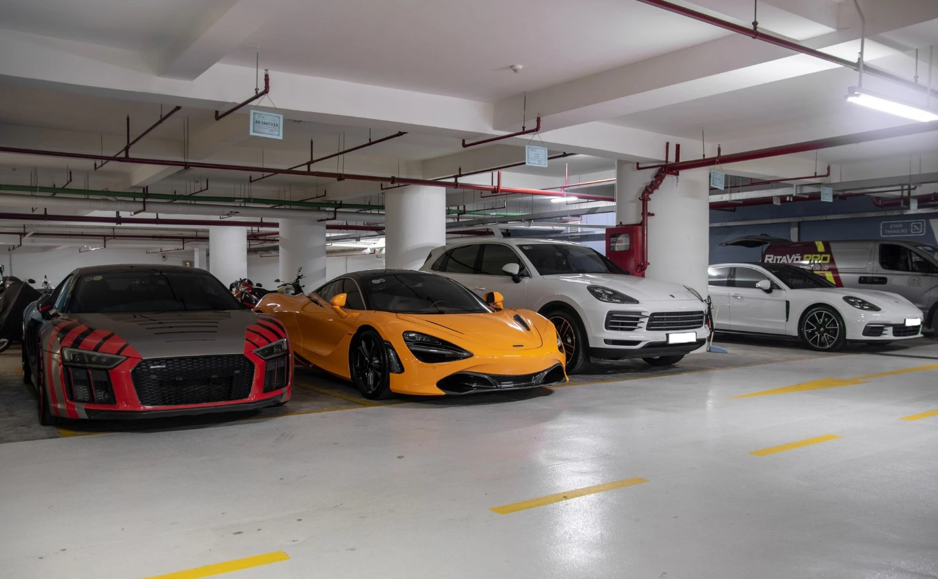 Kích thước tiêu chuẩn cho các loại chỗ đỗ xe trong tầng hầm